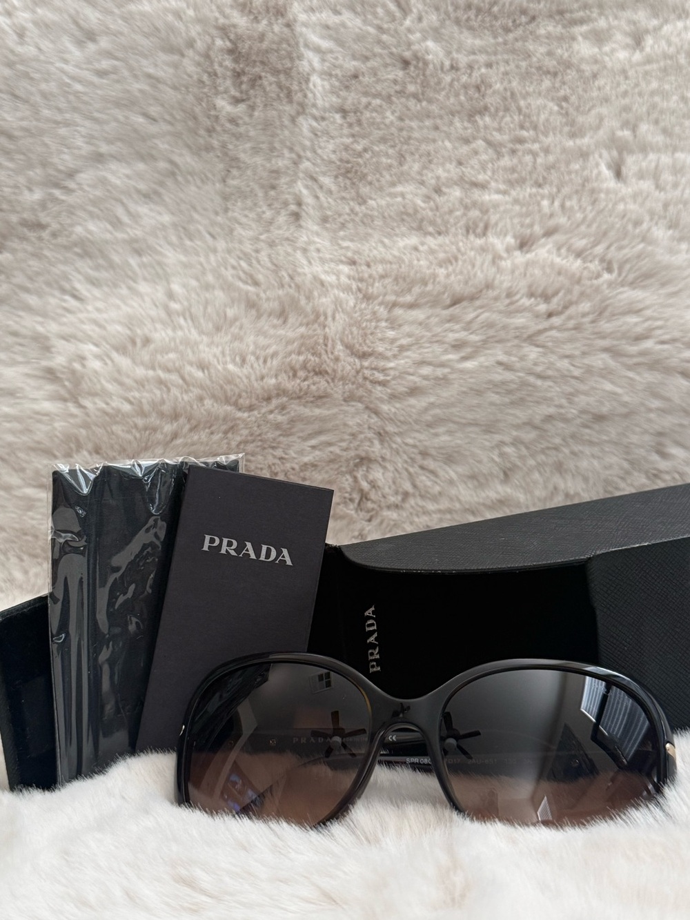 Prada Women's Tortoise Shell Gradient Oversized Sunglasses